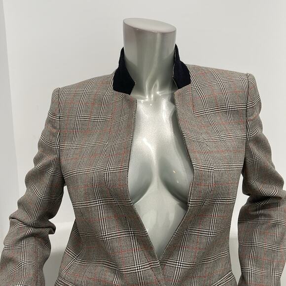 Stella McCartney Plaid Wool Stand Collar Blazer Size EU 40 - Picture 5 of 14